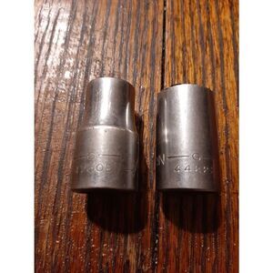 Vintage Lot 2 Craftsman Sears 1/2"  1/2" Drive Sockets G44222 G47502 USA
